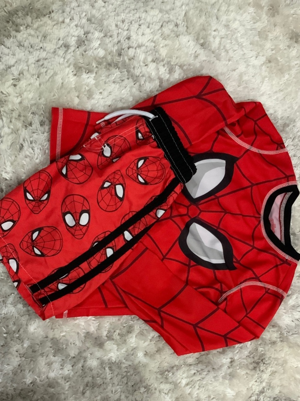 Marvel Red Spider-Man Kids Swim Set with Mask Print